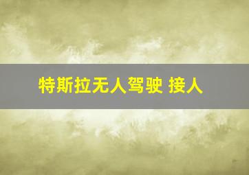 特斯拉无人驾驶 接人